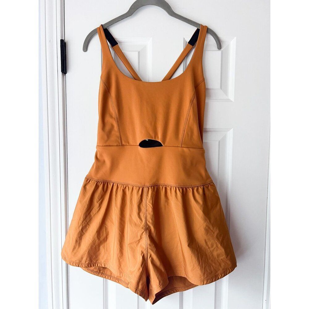 NEW Free People FP Movement Righteous Runsie in Russet Orange Medium - Picture 4 of 6